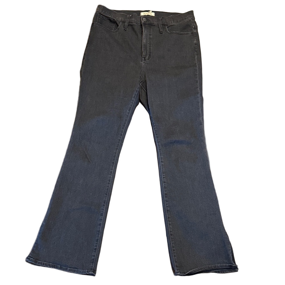 Madewell Roadtripper Skinny Flare Black denim Jeans Size 32
